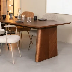 LABEL51 Rechte Eettafel|Eettafel Jule Eiken Walnoot