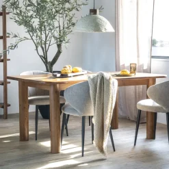 Eleonora Rechte Eettafel|Eettafel Julian Acaciahout Bruin