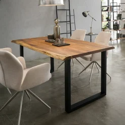 Artistiq Living Rechte Eettafel|Eettafel Karri Met U-poot, Acaciahout
