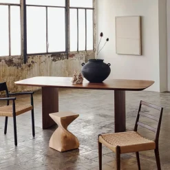 Kave Home Ovale Eettafel|Eettafel Litto Deens ovaal, Walnoot