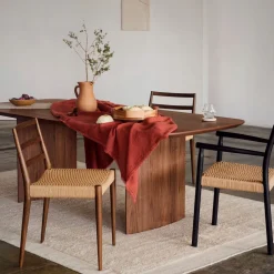 Kave Home Ovale Eettafel|Eettafel Litto Deens ovaal, Walnoot