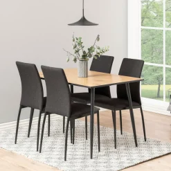 Bendt Rechte Eettafel|Eettafel Louise 120 x 80cm, kleur Eiken
