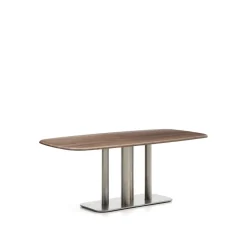 Kave Home Rechte Eettafel|Eettafel Melvar Walnootfineer Bruin