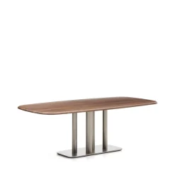 Kave Home Rechte Eettafel|Eettafel Melvar Walnootfineer Bruin