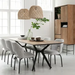 DTP Home Rechte Eettafel|Eettafel Metropole Teakhout Naturel