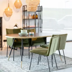 ZILT Ovale Eettafel|Eettafel Nicolaj, 180x90cm Bruin