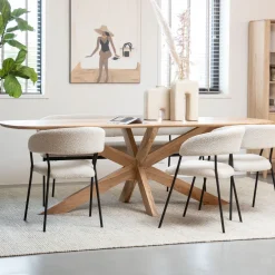 Eleonora Ovale Eettafel|Eettafel Nikki Acaciahout, kleur Naturel