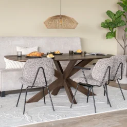 Eleonora Ovale Eettafel|Eettafel Nikki Mangohout, kleur Bruin