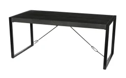 Livingfurn Rechte Eettafel|Eettafel Norris Mangohout en staal