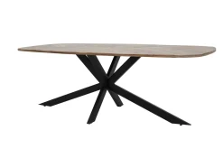 Tower Living Ovale Eettafel|Eettafel Silvi Deens ovaal, Mangohout, kleur Naturel