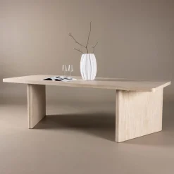 Nohr Rechte Eettafel|Eettafel Stephanie 240 x 100cm, kleur Beige