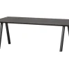 WOOOD Rechte Eettafel|Eettafel Tablo Eiken, Met 2-standen poot, kleur Blacknight