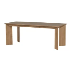 WOOOD Rechte Eettafel|Eettafel Tablo Eikenhout, kleur Naturel Transparant
