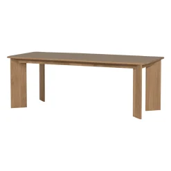 WOOOD Rechte Eettafel|Eettafel Tablo Eikenhout, kleur Naturel Transparant