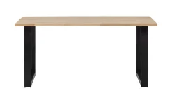 WOOOD Rechte Eettafel|Eettafel Tablo met U-poot Onbehandeld