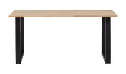 WOOOD Rechte Eettafel|Eettafel Tablo met U-poot Onbehandeld