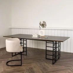 Nohr Rechte Eettafel|Eettafel Tarissa MDF, 220 x 100cm Mokka