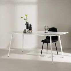 Nohr Rechte Eettafel|Eettafel Tenequa MDF, 180 x 90cm Wit