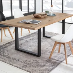 Artistiq Living Rechte Eettafel|Eettafel Tinita Eiken, 200 x 100cm