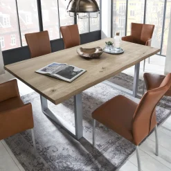 Artistiq Living Rechte Eettafel|Eettafel Tinita Eiken, 200 x 100cm