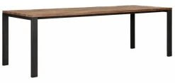 DTP Home Rechte Eettafel|Eettafel Tracks Teakhout Bruin