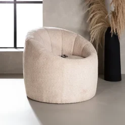 Nohr Fauteuil Stof / Textiel|Fauteuil Bouclé / Teddy|Fauteuil Alea Bouclé, kleur Beige