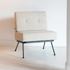 Zuiver Fauteuil Stof / Textiel|Fauteuil Bouclé / Teddy|Fauteuil Bowie Bouclé, kleur Naturel