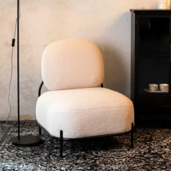 ZILT Fauteuil Stof / Textiel|Fauteuil Bouclé / Teddy|Fauteuil Brandan Teddy, kleur Ivory