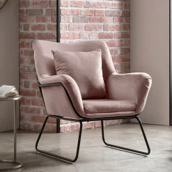 Artistiq Living Fauteuil Stof / Textiel|Fauteuil Velvet / Fluweel|Fauteuil Cecilio Velvet Roze