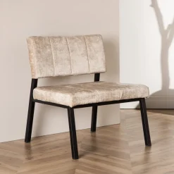 Nohr Fauteuil Stof / Textiel|Fauteuil Delma Chenille, kleur Beige