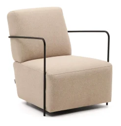 Kave Home Fauteuil Stof / Textiel|Fauteuil Gamer Stof, kleur Beige