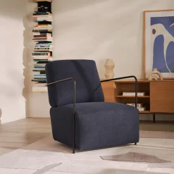 Kave Home Fauteuil Stof / Textiel|Fauteuil Gamer Stof, kleur Donkerblauw