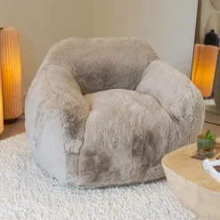By-Boo Fauteuil Stof / Textiel|Fauteuil Bouclé / Teddy|Fauteuil Hug Fluffy