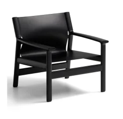 Kave Home Fauteuil Leer / Kunstleer|Fauteuil Jan Leder en essenhout