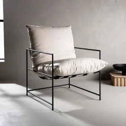 Nohr Fauteuil Stof / Textiel|Fauteuil Julieanna Linnen Wit