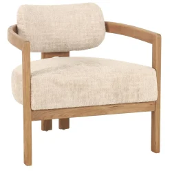 MUST Living Fauteuil Stof / Textiel|Fauteuil Kelly Chenille, kleur Naturel