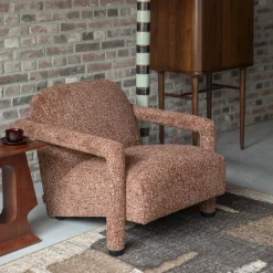 Dutchbone Fauteuil Stof / Textiel|Fauteuil Kent Geweven stof