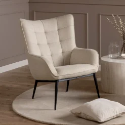 Bendt Fauteuil Stof / Textiel|Fauteuil Kittie stof, kleur Beige