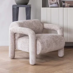 WOOOD Fauteuil Stof / Textiel|Fauteuil Velvet / Fluweel|Fauteuil Lenny Structure Velvet