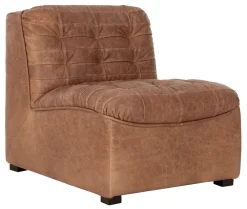 MUST Living Fauteuil Stof / Textiel|Fauteuil Liberty Leder, kleur Cognac