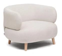 Kave Home Fauteuil Stof / Textiel|Fauteuil Luisa Chenille, kleur Pearl Beige
