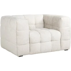 Richmond Interiors Fauteuil Stof / Textiel|Fauteuil Merrol Chenille, kleur Crème Cru00e8me
