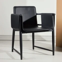 Nohr Fauteuil Leer / Kunstleer|Fauteuil Molli Lederlook, kleur Zwart