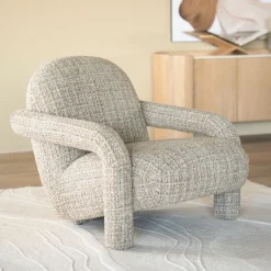 Eleonora Fauteuil Stof / Textiel|Fauteuil Bouclé / Teddy|Fauteuil Monica Grove Bouclé