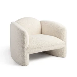Jesper Home Fauteuil Stof / Textiel|Fauteuil Bouclé / Teddy|Fauteuil Nachii Teddy Plush Wheat