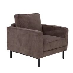 Tower Living Fauteuil Stof / Textiel|Fauteuil Norwich Rib Bruin