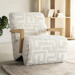 Eleonora Fauteuil Stof / Textiel|Fauteuil Bouclé / Teddy|Fauteuil Olek Graffic Bouclé