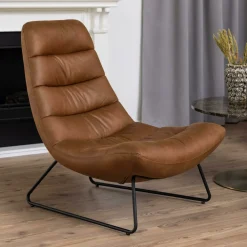 Sohome Fauteuil Leer / Kunstleer|Fauteuil Otis Eco-leder, kleur Bruin