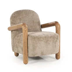 By-Boo Fauteuil Stof / Textiel|Fauteuil Bouclé / Teddy|Fauteuil Retrova Bouclé en hout