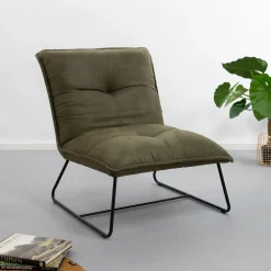 Tower Living Fauteuil Stof / Textiel|Fauteuil Leer / Kunstleer|Fauteuil Seda Groen